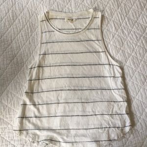 Madewell Allegro Soledad striped linen tank top.